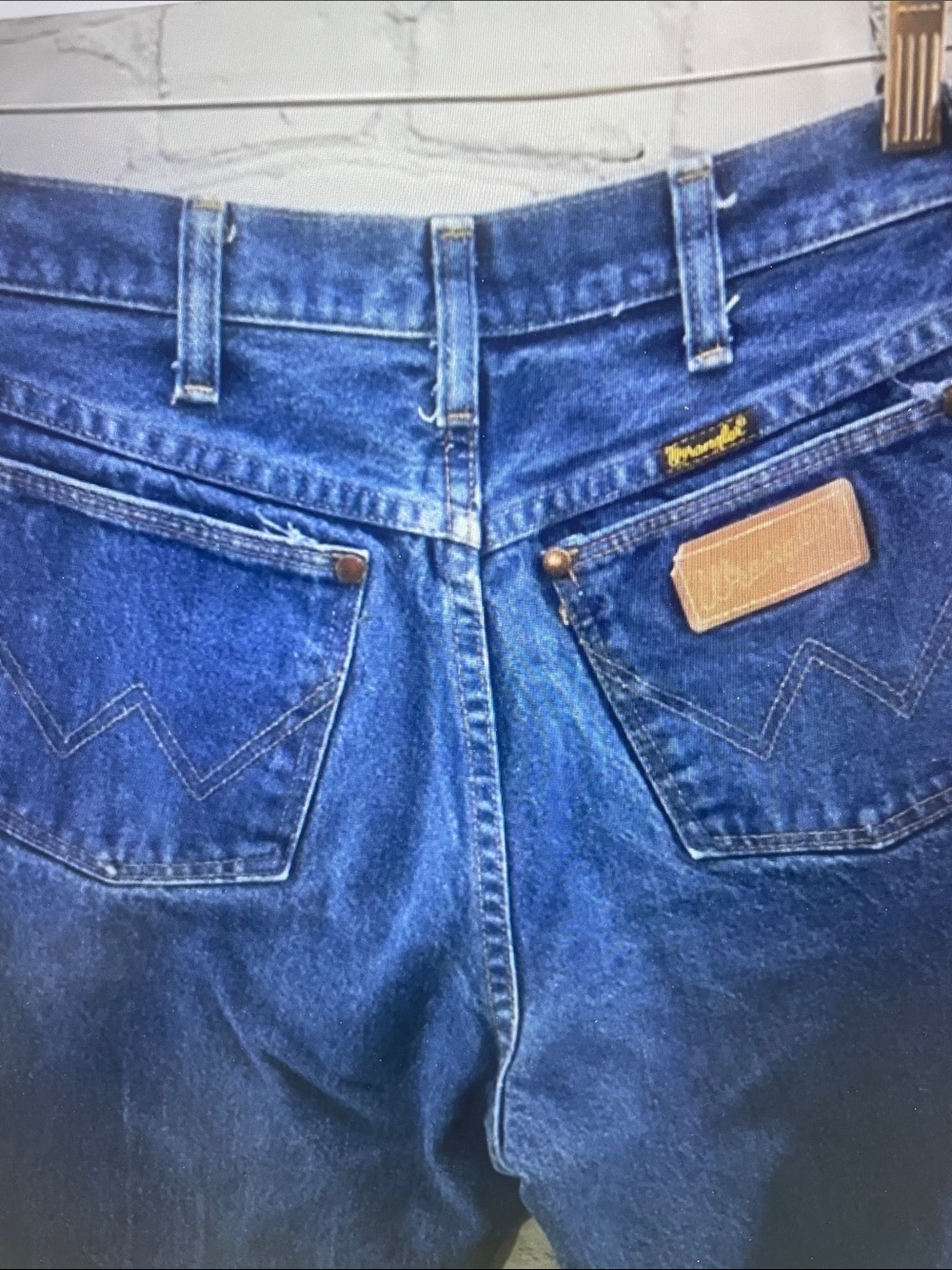 Men's Slim Straight Jeans in Dark Blue Denim - Picture 5 of 6